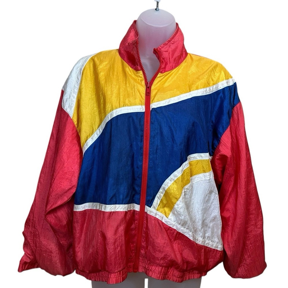 Y2K Milano Sport Windbreaker Womens P Med vintage jogging track jacket 80s 90s
